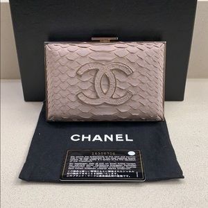 Chanel Python Box Clutch - image 1